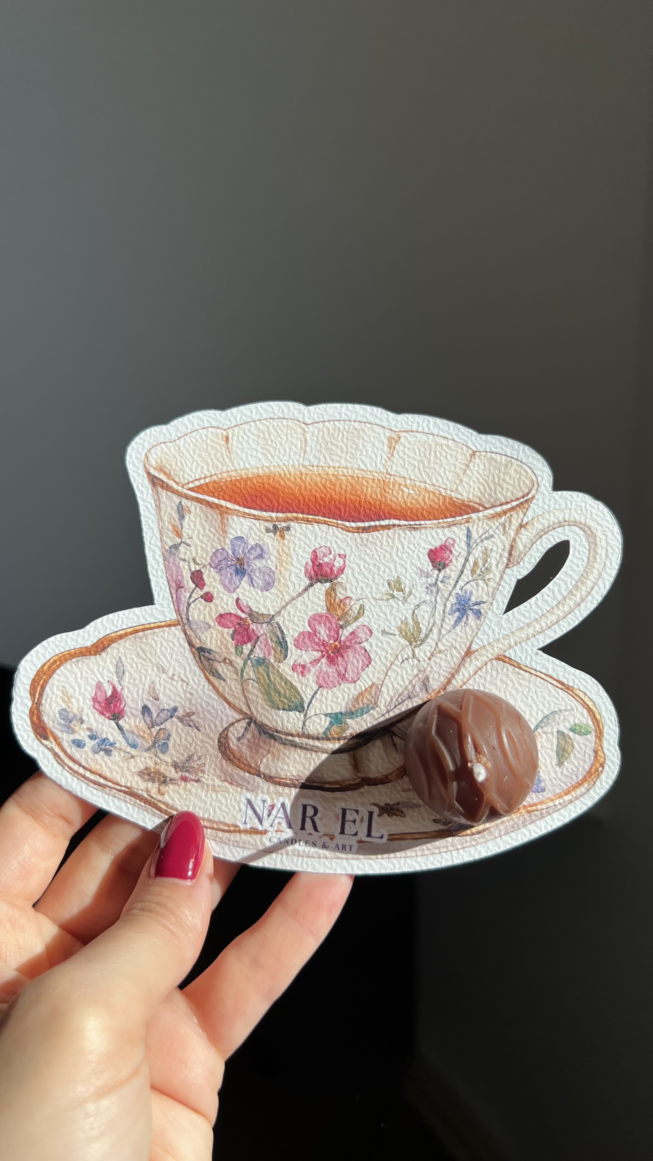 Grußkarte „Eine Tasse Wärme“ mit Kerze Bild 3