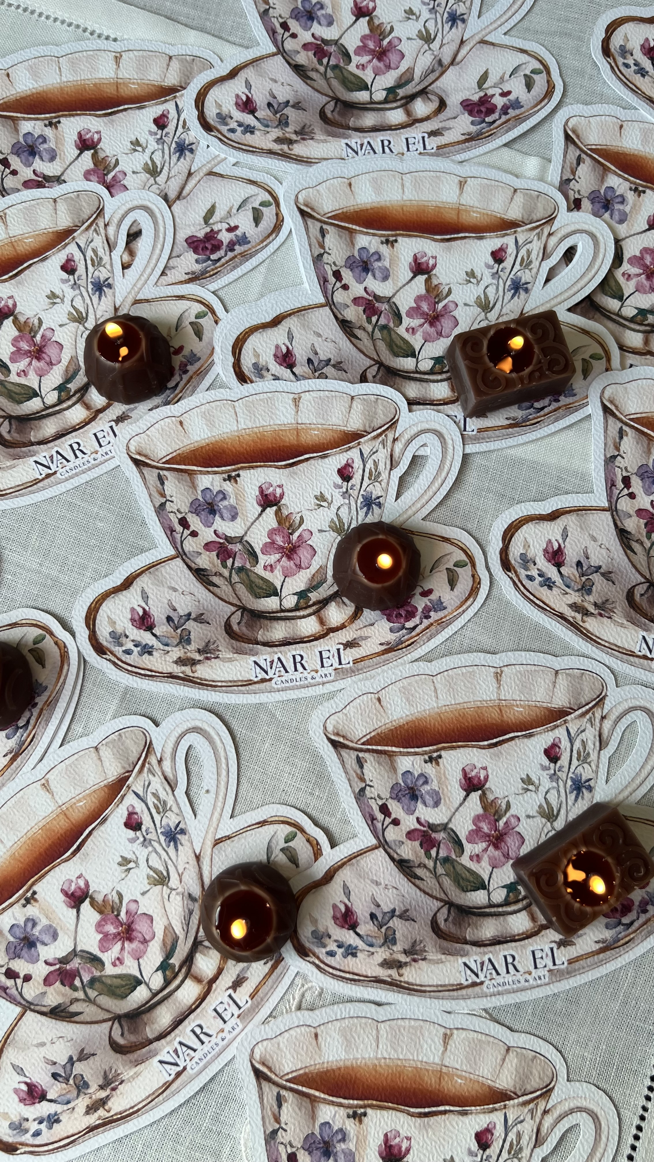 Grußkarte „Eine Tasse Wärme“ mit Kerze Bild 2